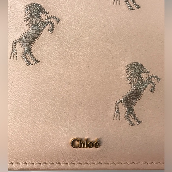 Chloé Rare Horse Embroidered Leather Continental Wallet 😍🐴❤️ - Picture 4 of 17
